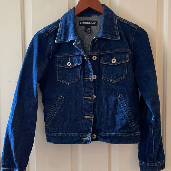 Express Jeans - Dark Jean jacket Small - like new - Picture 3 of 6
